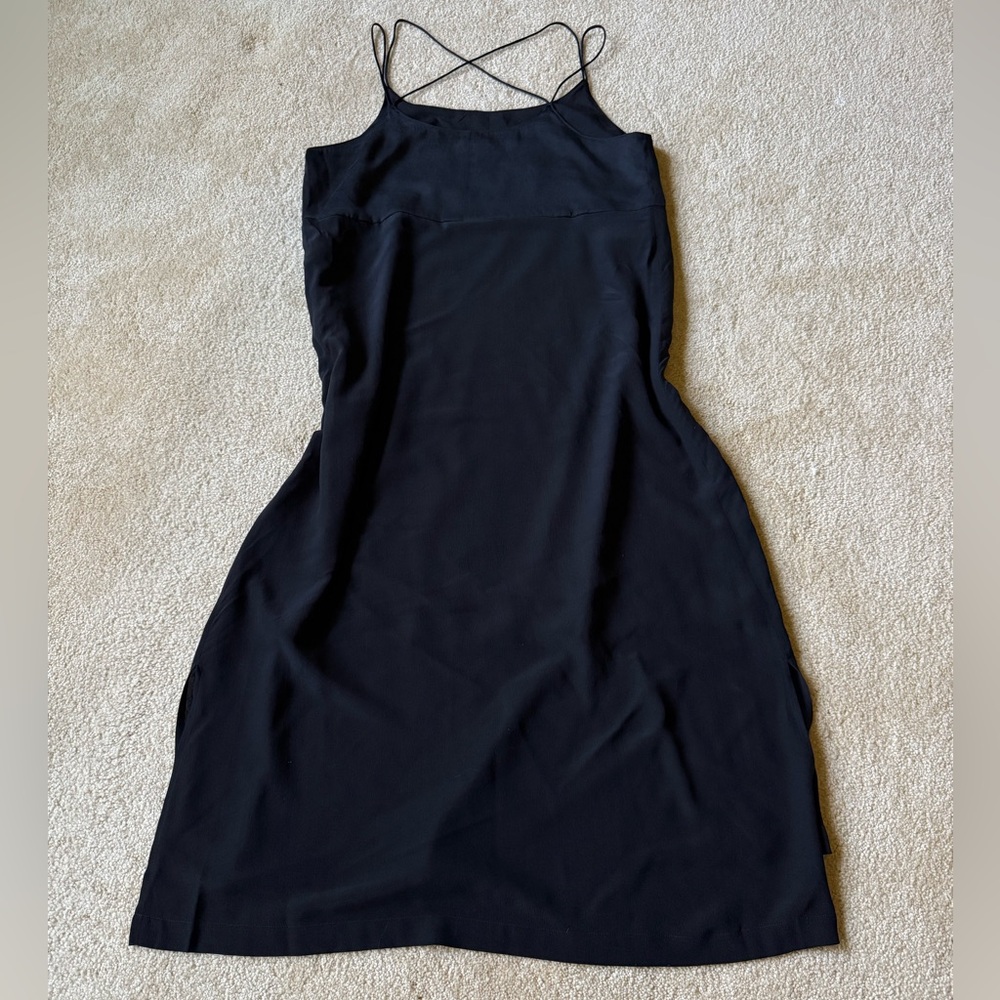 Madewell silk black slip dress size 6‎ - Picture 4 of 7